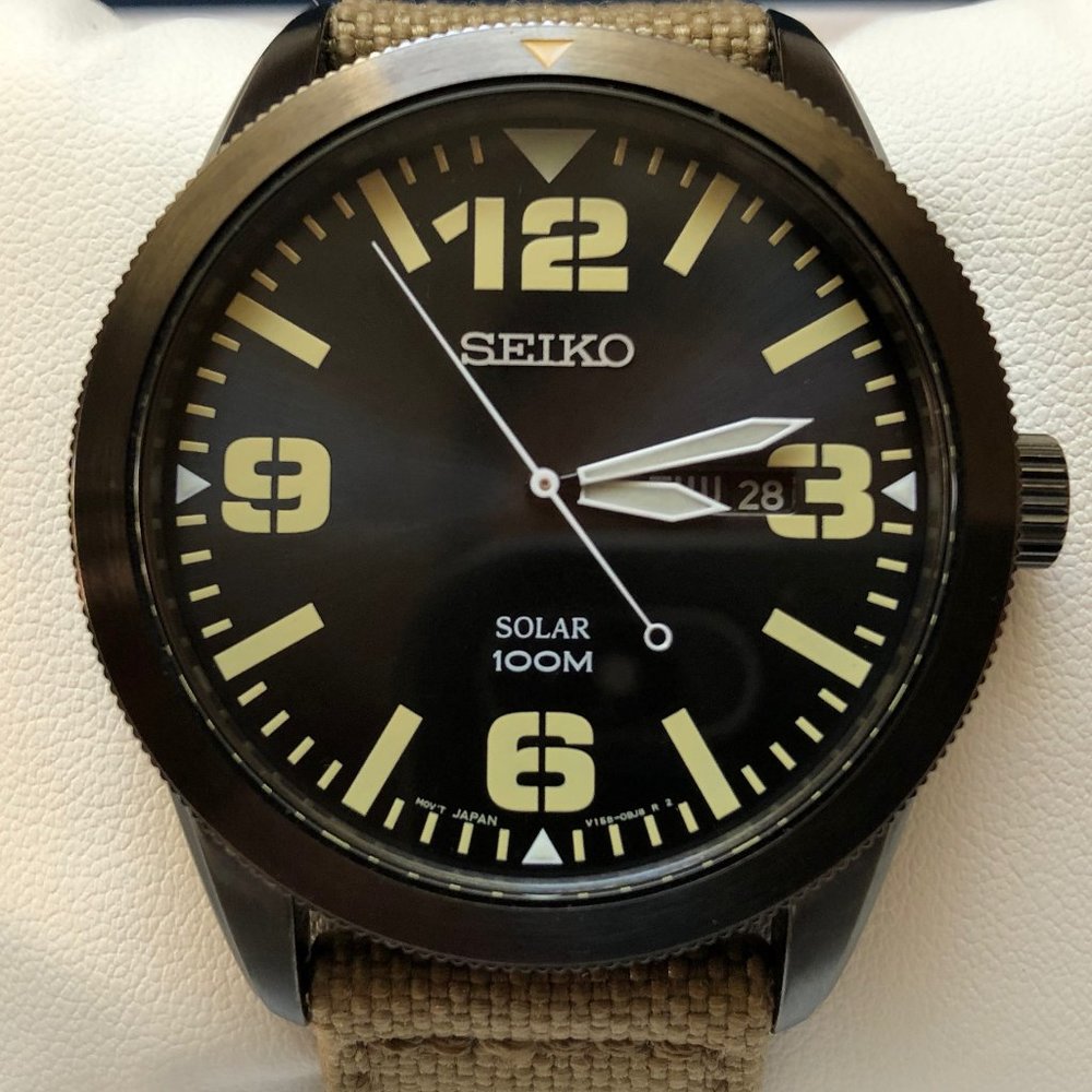 Unworn Sport Seiko Solar with Nylon Strap SNE331